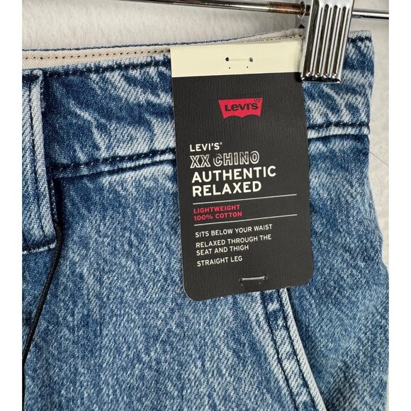 Levis XX Chino Authentic Relaxed Acid wash jeans sz 34x34 - Picture 2 of 9